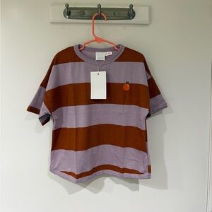 Zara Striped Orange Tee 5 Years NWT
